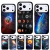 Earth Moon Sun Planet Phone Case for iPhone 17 16 15 14 13 Pro Max Back Cover for 12 11 Pro Coque