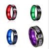 Men's Two-Tone Dragon Pattern Tungsten and Titanium Ring
