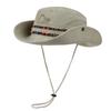 Unisex Wide Brim Washed Denim Bucket Hat Outdoor Camping Hiking Sun Protection Fall