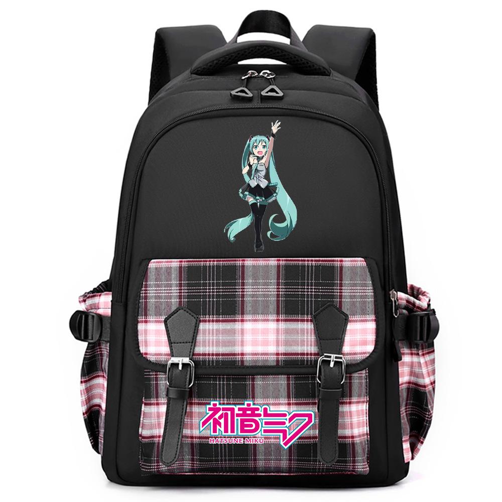 Anime Hatsune Miku Printed Large Capacity Backpack for Teenger Student Girl Boy Schoolbag Bookbag Women Waterproof Travel Bag Bookbag Mochila Gift