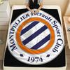 Montpellier HSC Logo FlAannel Blanket, High Quality Comfortable for All Seasons, Home Decor, Warmth and Comfort
