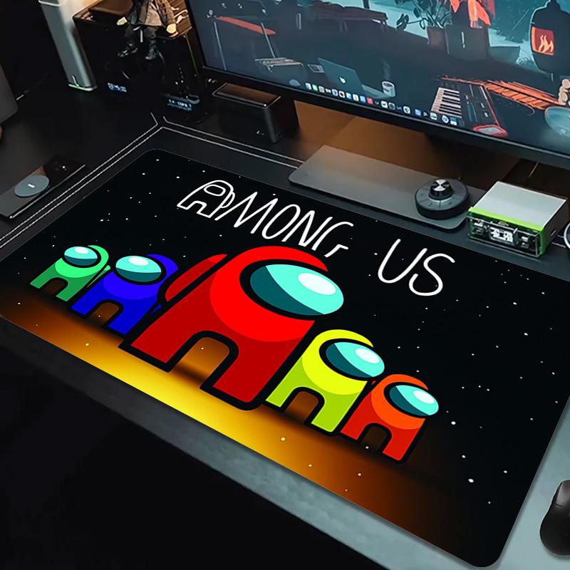 Among Us Color Mouse Pad Large Gaming Table Cushion Non-slip Laptop Tablet Big Mousepad XXL Mat Mini PC Playmat With Lock edge