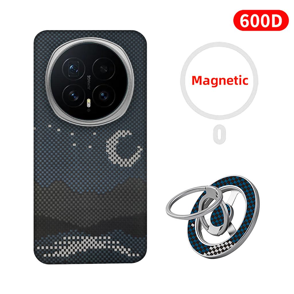 Geschikt voor honor magic 8/8 Pro telefoonhoesje, Kevlar aramidevezel koolstofvezel harde schaal, lichtgewicht magnetische beschermhoes