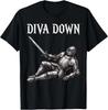 Diva Down Knight Meme Funny Medieval Renaissance Armor Humor T-Shirt