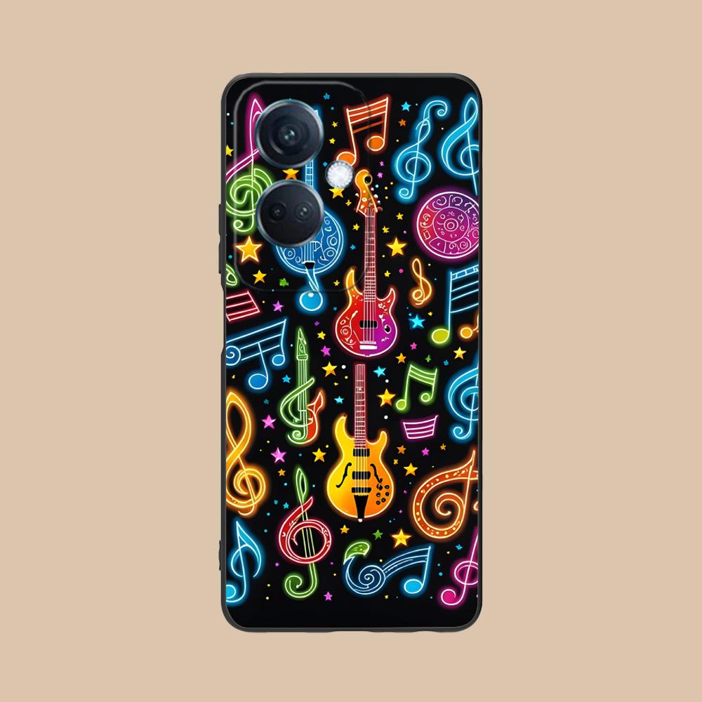 

Чехол для мобильного телефона с нотным станом для OPPO Reno 14 13 12 11 10 9 8 7 6 5 F T Pro 5G Цветной печатный чехол для мобильных телефонов Красивый OPPO Reno14
