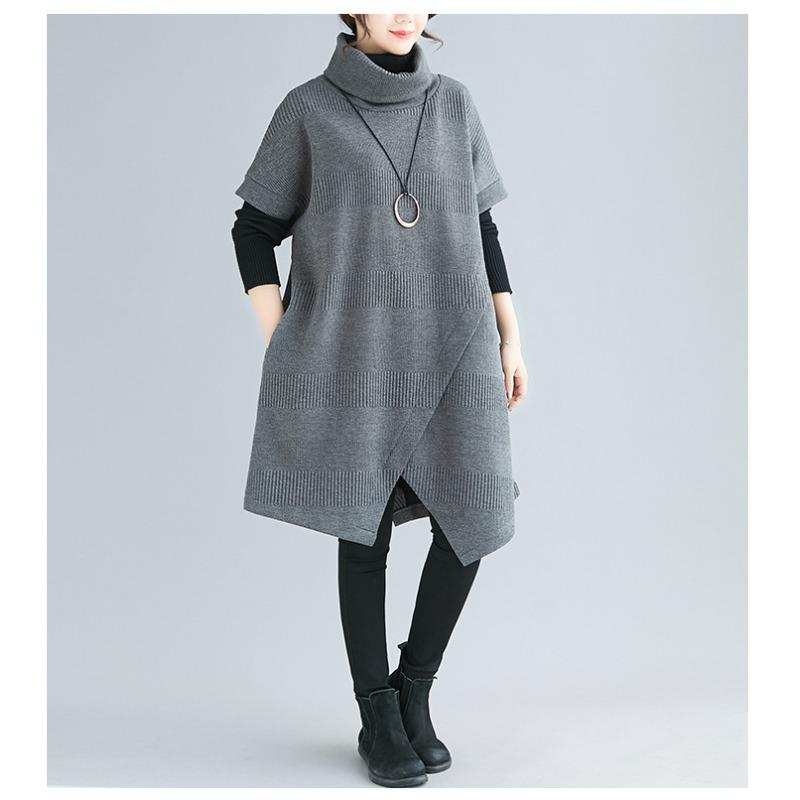 DIMANAF Women Pullovers Sweatshirts Thicken Plus Size Turtleneck Lady Tops Loose Bat Sleeve Shirts Dress Oversize Winter Autumn