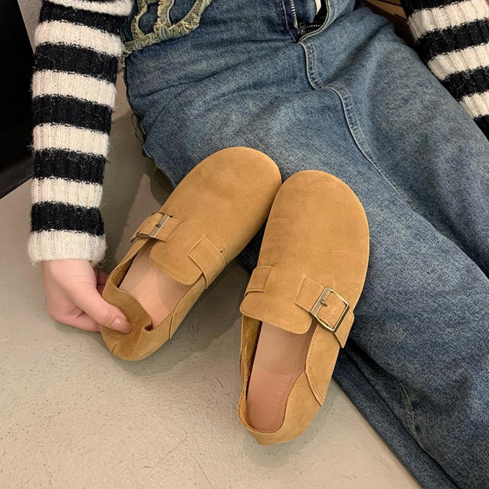 Fashion Winter Shoes Women Clogs Platform Casual Female Sneakers Loafers with Fur Flats Soft Shallow Mouth Round Toe Creepers Retro Slip