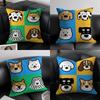 Four-Point Cute Cartoon Dog Pictures Pillow Case Anti-dustmite Pillowcase Invisible Zipper Silky Short Plush Sofa Cushion Cover