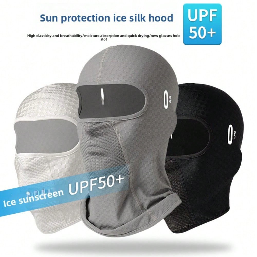 Summer Sunscreen Cycling Mask Hood Ice Silk Quick-Drying Breathable Moisture-Absorbing Bicycle Motorcycle Liner Helmet Equipment