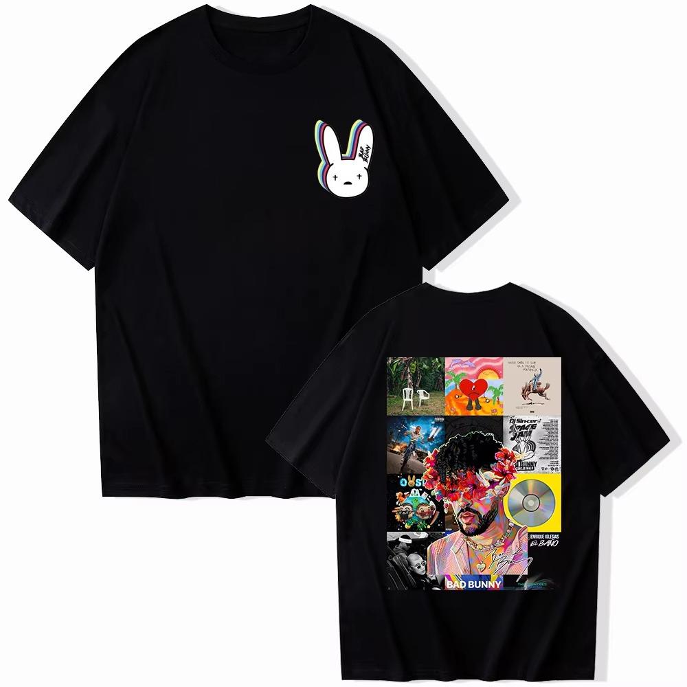 2026 Spring summer new Fashion top Bad Bunny Benito Tour Tshirt Man Woman Gothic Fashion Vintage Short Sleeve cotton Tshirts