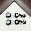 Children's 3D Cat Head Heart Sparkle Wearable Nail Art Stickers
