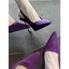 Fashion Pointed Stiletto Heels Women Pumps Patent Leather Summer Designer Mule Sandals Elegant Sexy Office High Heels Women Shoes