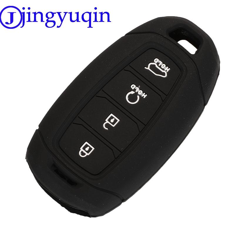 Jingyuqin Remote Key Car Case Cover For Hyundai I30 I35 I40 Kona Azera Elantra Solaris Grandeur Ig Accent Santa Fe 2018 2019