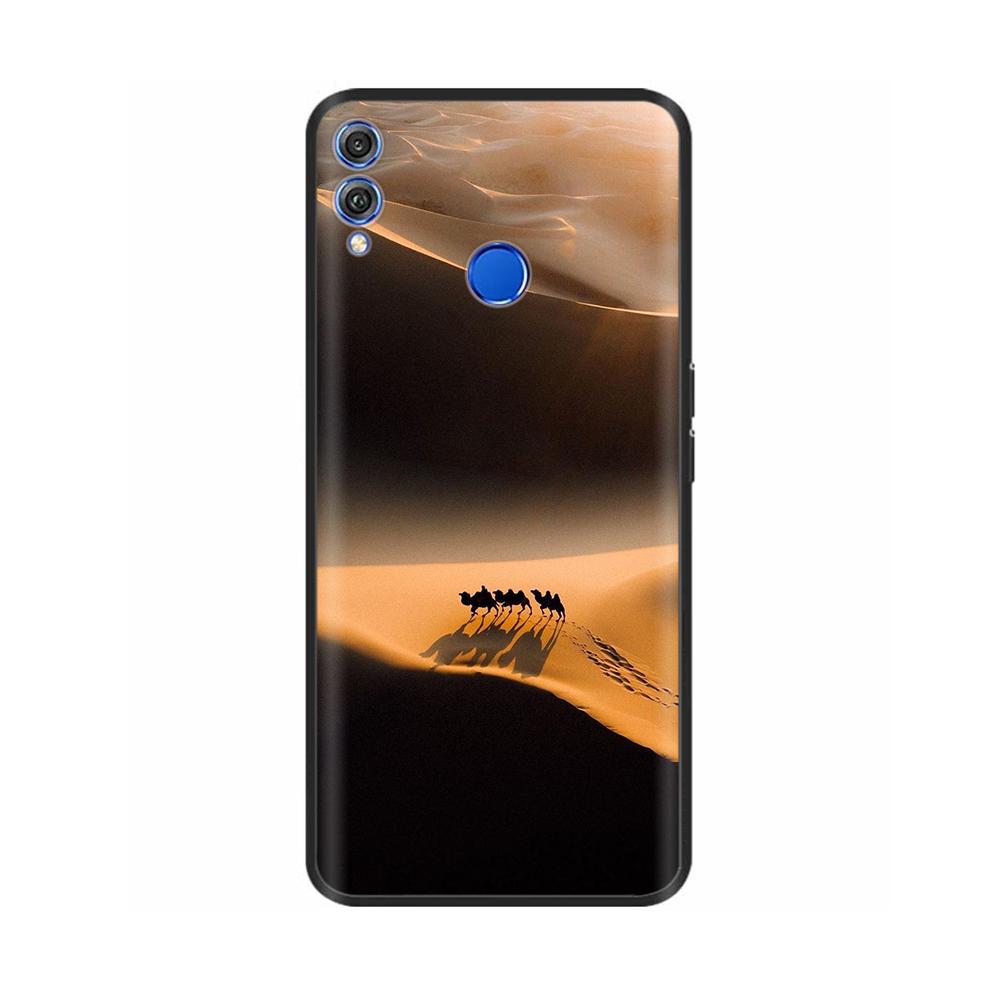 For Honor 8X Case Soft Liquid Silicone Full Coverage Phone Case For Huawei Honor 8X Cases Honor8X Cute Panda Back Cover Fundas