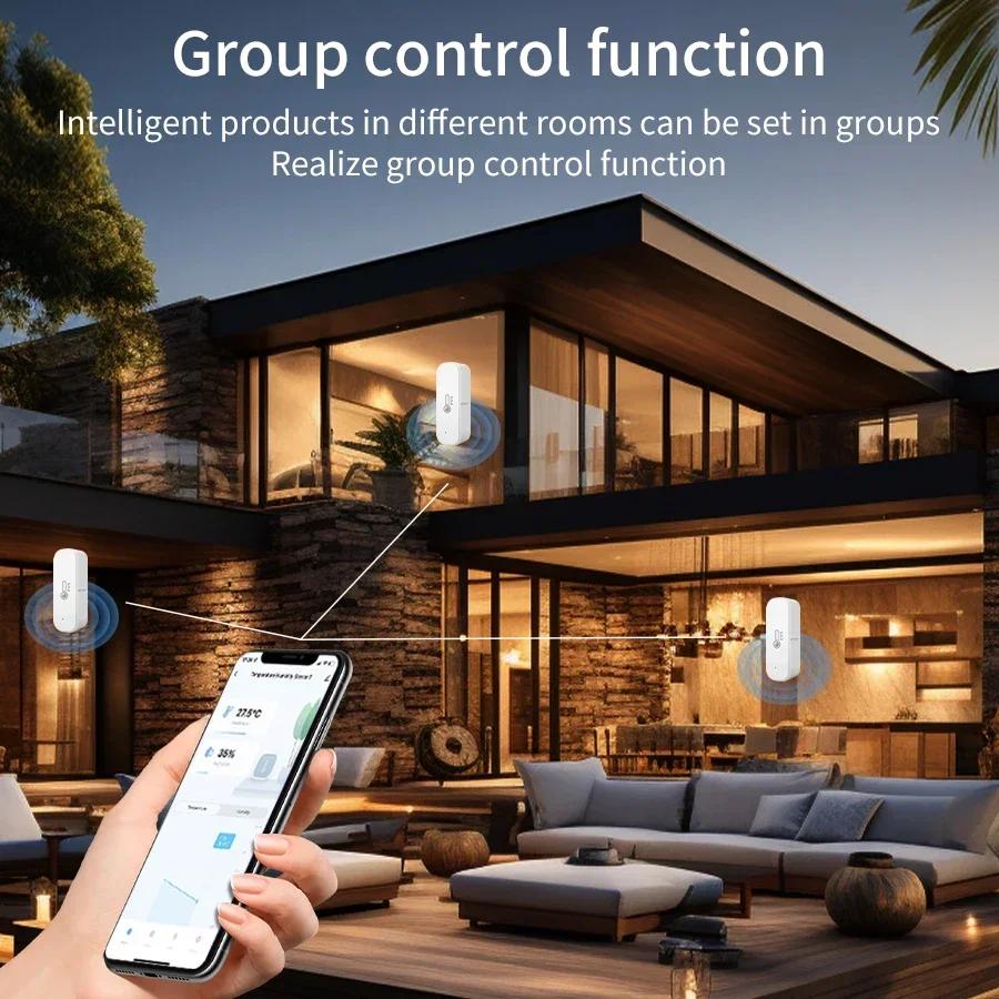 Smart Zigbee Temperature And Humidity Sensor Home Indoor Thermometer Smart Life App Control Works With Alexa Google Assistant