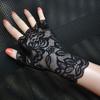 New Elastic Lace Half Finger Gloves Thin Short Finger Leakage Sun Protection Driving Non Slip UV Protection Scar Covering Tattoo