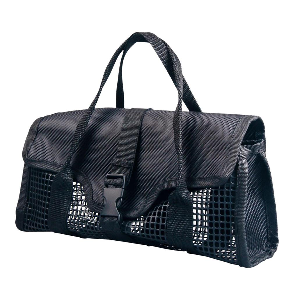 Fishing Jig Bag Large,Washable Storage,Heavy Duty,Mesh Pocket,Portable Padded Handle PVC Tackle Gear Pouch Jigging Lure Bag