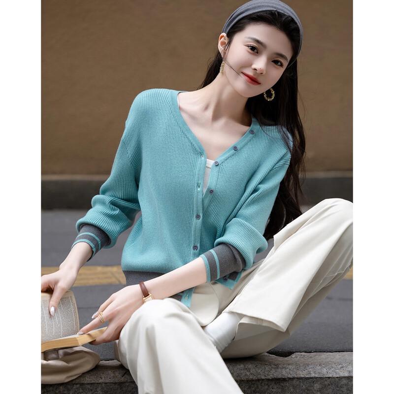 Demana Women's Cloud-Soft Wool Blend V-Neck Cardigan