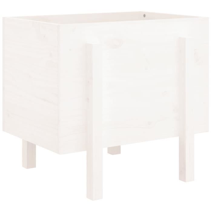 VidaXL Jardinière blanc 62x50x57 cm bois massif de pin 825206