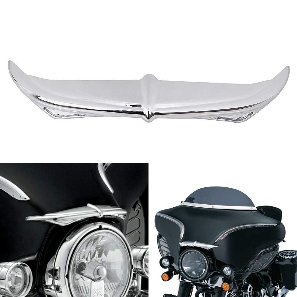 

XMMT Мотоциклетный обтекатель Batwing с коричневой акцентной отделкой в хроме для Harley Touring Electra Glide и Street Glide 1996-2013