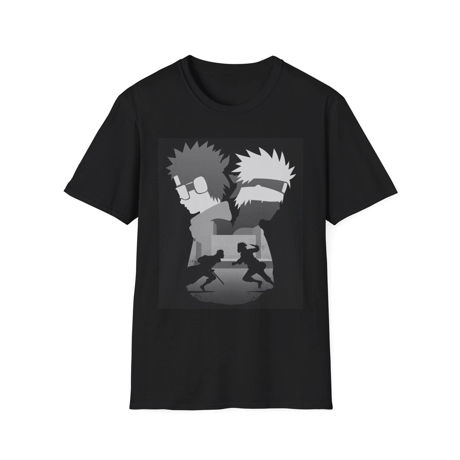 Unisex JL Anime T-Shirt Softstyle - Obito vs Kakashi 150