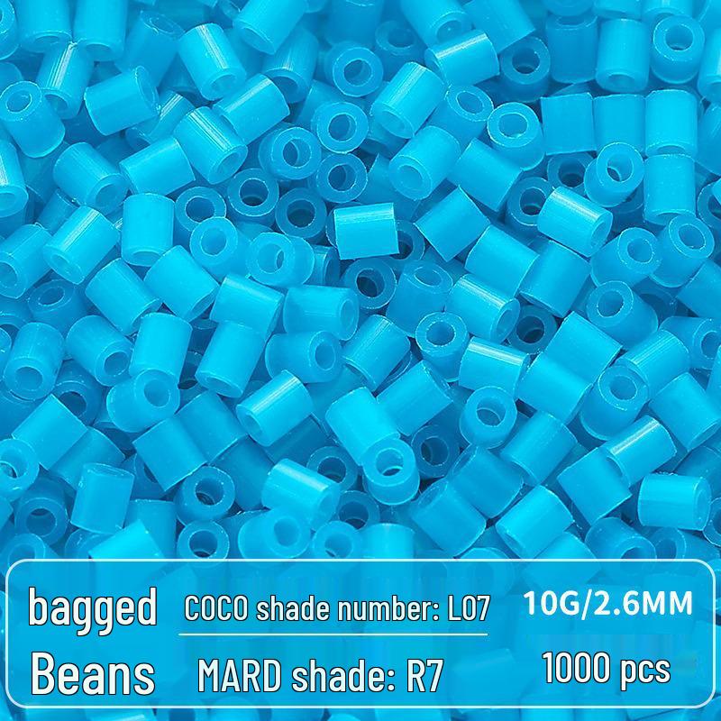 Clear Puzzled Beans Special Color Refill Pack, Black & White, 2.6mm Handmade DIY Fuse Beads Toy Set