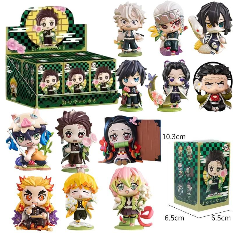 Demon Slayer Tanjiro Kamado Nezuko anime çizgi film figürü kör kutu yaratıcı kişiselleştirilmiş heykel model süs eşyası sürpriz hediye kutusu