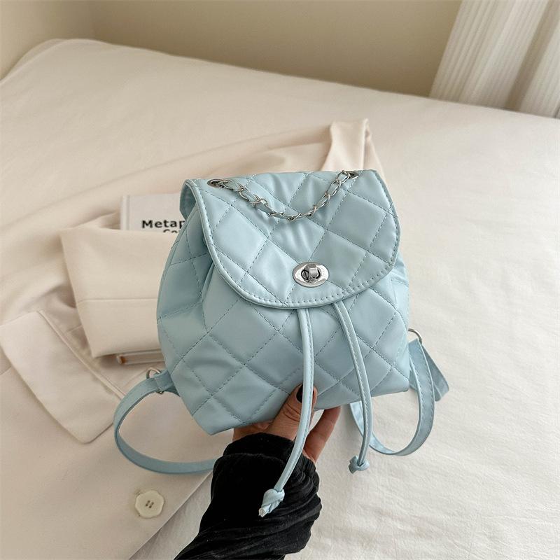 Rhombus backpack women s fashion 2 summer new high-end niche design chain bag small women s backpack