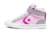 Pro Blaze Strap Comfortable Abrasion Resistant High Top Skateboard Shoes Gray Pink Teenagers 666050C