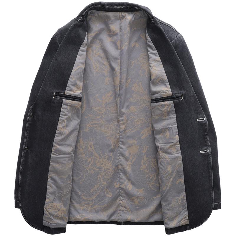 Herren British Style Baumwoll-Denim Freizeit Anzugjacke - Frühjahrs-/Herbstkollektion