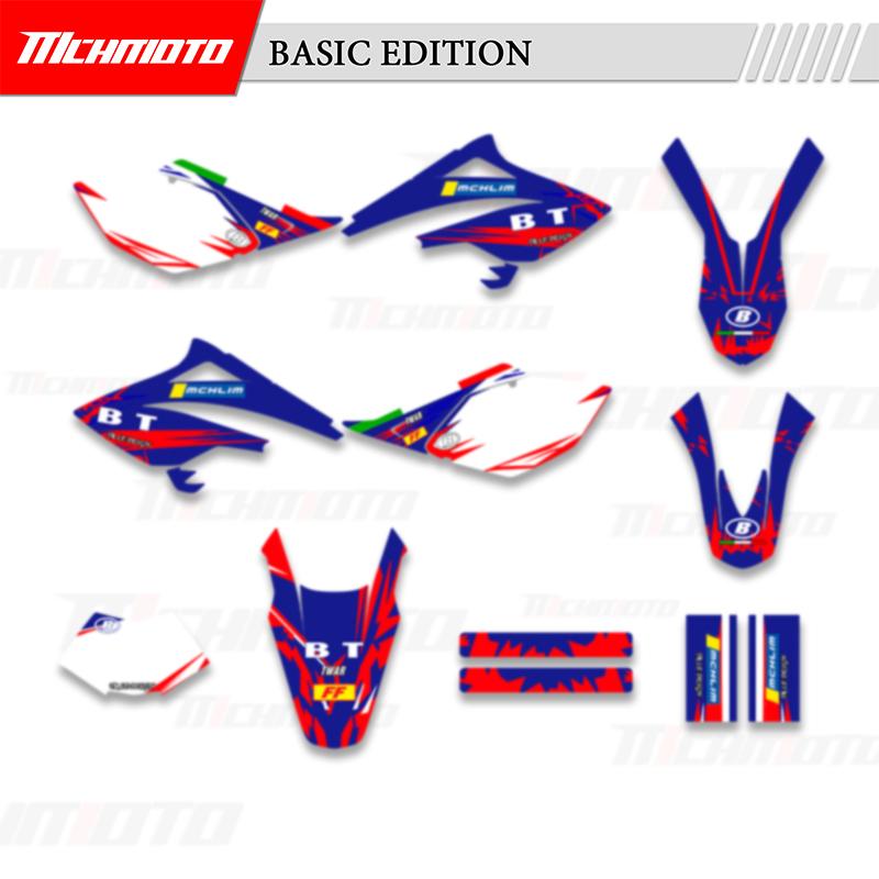 MCHMFG Full Graphics Decals Stickers For Beta RR 50 2006 2007 2008 2009 2010 Motorcycle Number Name Background