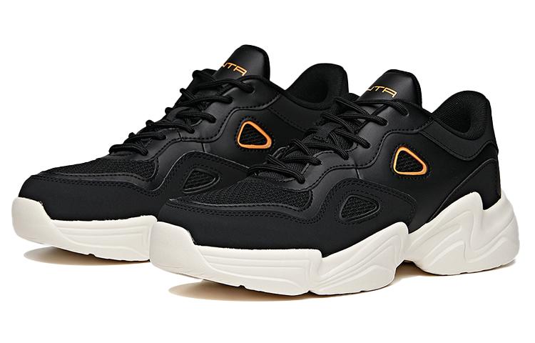 Men's Sneakers ANTA Running Shoes Men's Low-top Black/Orange/White