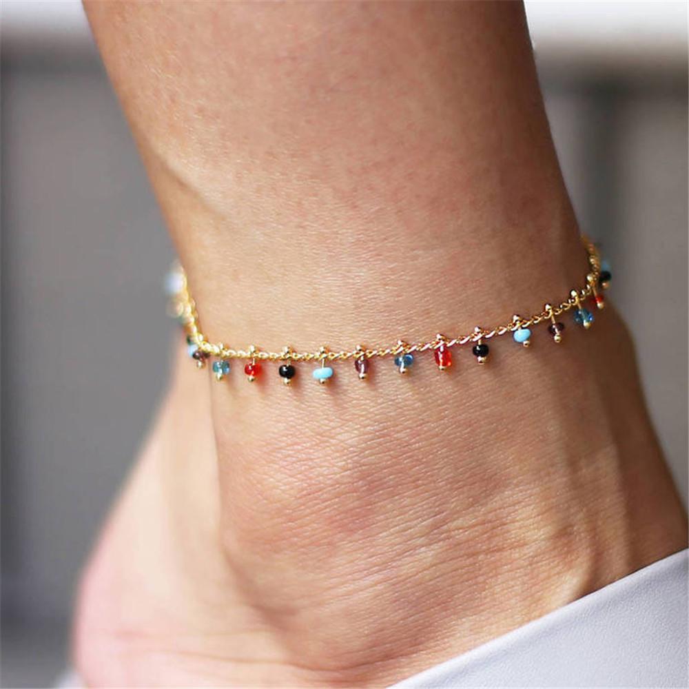Women's Summer Starry Sky Glitter Anklet: High-End Fashionable Foot Ornament