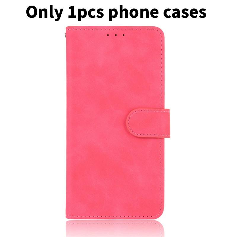Color Leather Solid Flip Mobile Phone Case With Card Slots For Zte Blade A75 5g