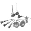 9Pcs Metal Mini Steel Wire Brush Rust Removal Cleaning Brush Wheel New Drill Rotary Tool
