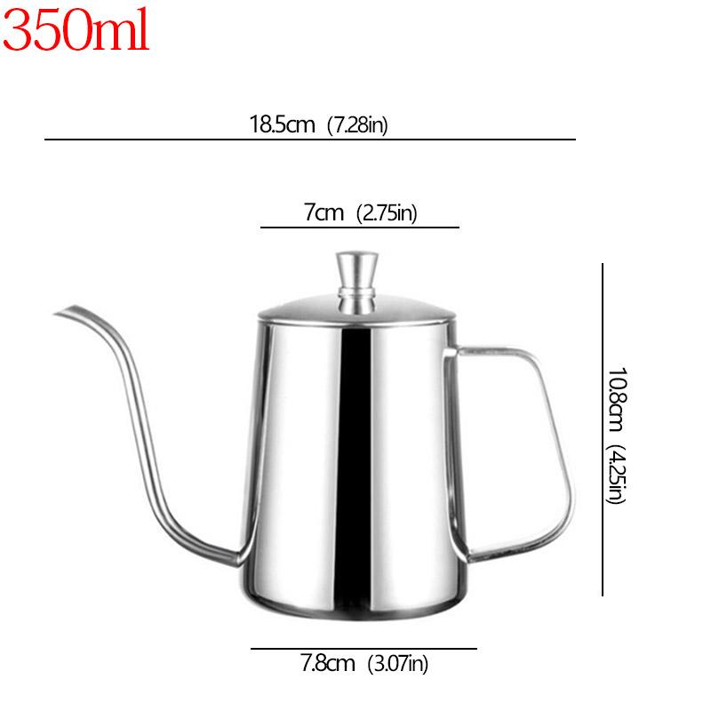 

Кофеварка пуровер из нержавеющей стали с подвесными ушками, чайник для ручного заваривания, бытовой чайник с длинным носиком и тонким горлышком, капельный чайник, длинный чайник