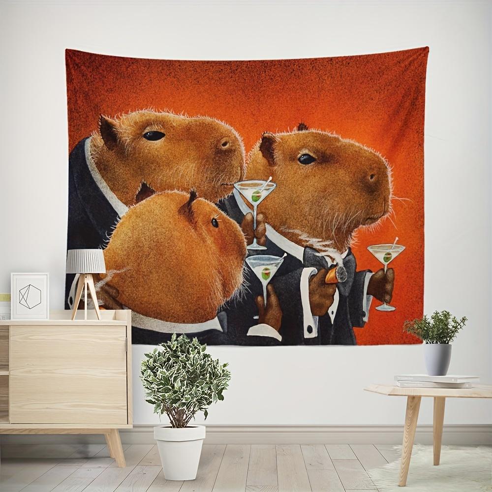 Entzückendes Tierparty Wandteppich, Eleganter Stil & Verspieltes Design, Weiche Hängedekoration, Perfektes Geschenk Für Haustier- & Spaßliebhaber