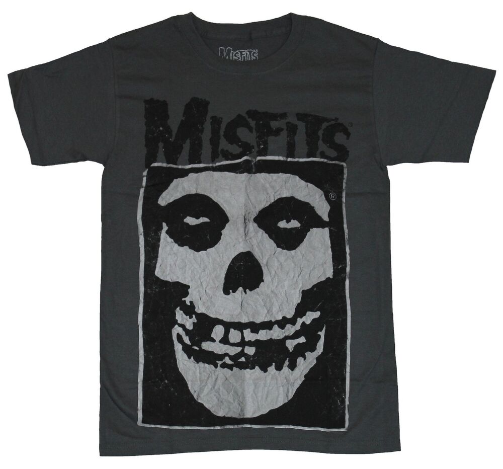 

Футболка унисекс из мятой бумаги The Misfits в стиле Fiend под названием и логотипом