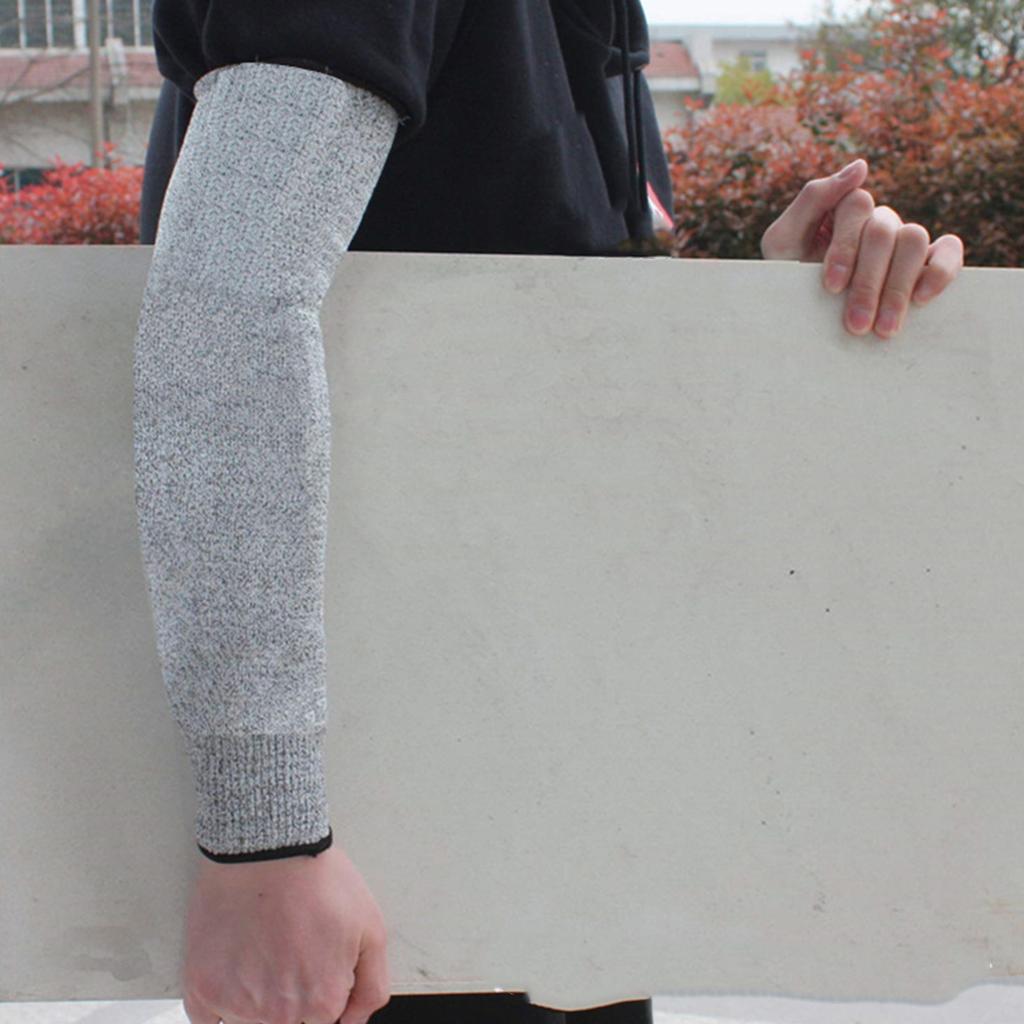 1 Paar Armschutzzubehör Schnittfest Daumenschlaufe Armschützer für Arbeitssicherheit Daumenschlaufe 45cm