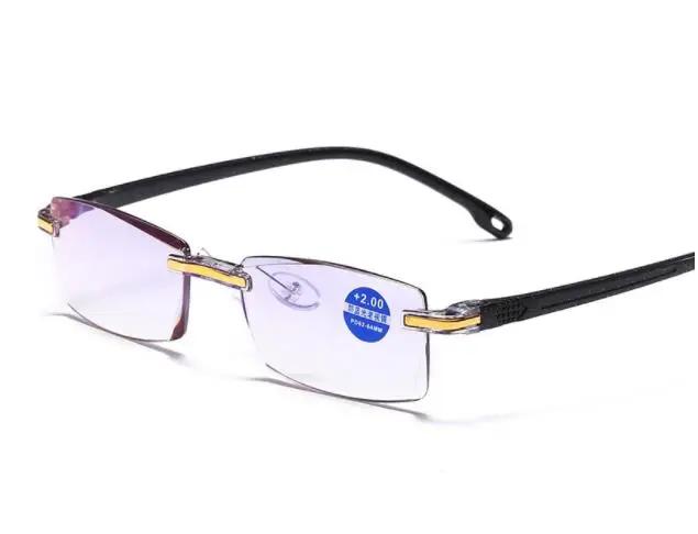 

New Arrival Reading Glasses Anti-blue Light Blue Film Men Fashion Business eyeglasses +1.0 +1.5 +2.0 Eyewear Frames for Old Men 2.00 чёрный