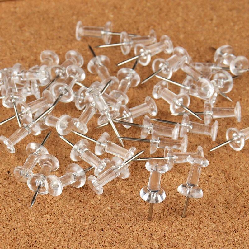 Clear Thumbtack Pushpin for Felt and Cork Boards