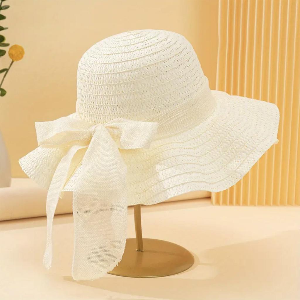 Ladies' Bow Hat, Beach Hat, Sun Hat