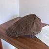 Big head circumference, small face, washed cotton, forward-looking granny hat, men's and women's k-style casual reverse wearing beilei trendy
