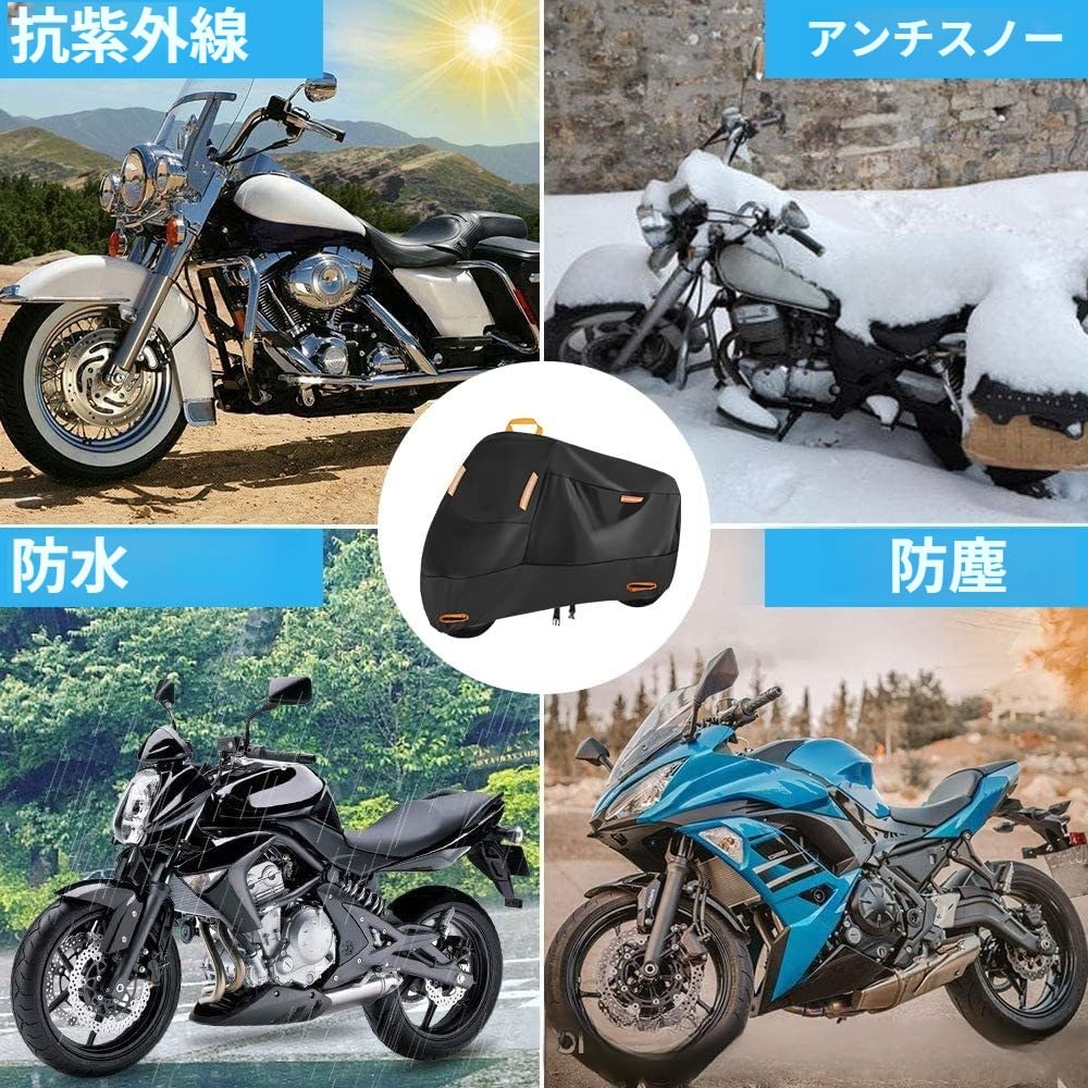 (2024 Newest Model) Motorcycle Cover, Moped Cover, 300D Motorcycle Cover, Scooter Cover, Tear Resistant,