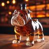 Funny Glass Whiskey Bottle Collectible Novelty Whiskey Decanter Bulldog Shape Whiskey Bottle Decanter For Men Father