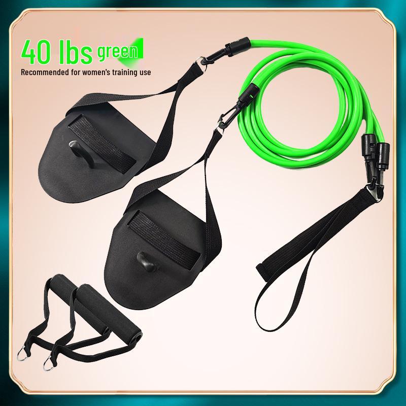 Freestyle Land Swimming Trainer: Resistance Bands with Arm Strength Ropes & Hand Paddles