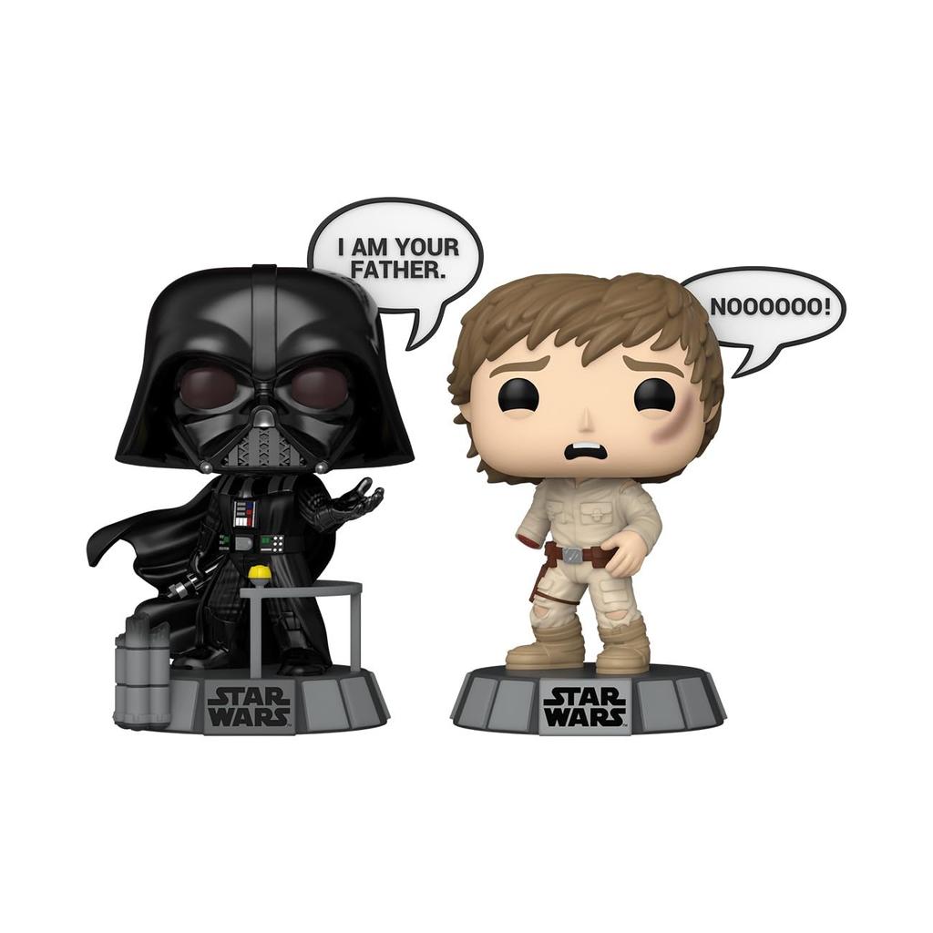 Funko Pop Star Sayings Vader and Luke Luke 2PK Star Wars Collectible Vinyl Figures Gift Idea Official Merchandise Toys for Kids Adults Fantasy Fans