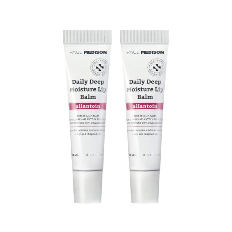 Paul Medison Daily Deep Moisture Peach Scented Allantoin Lip Balm 10ml*2Pcs