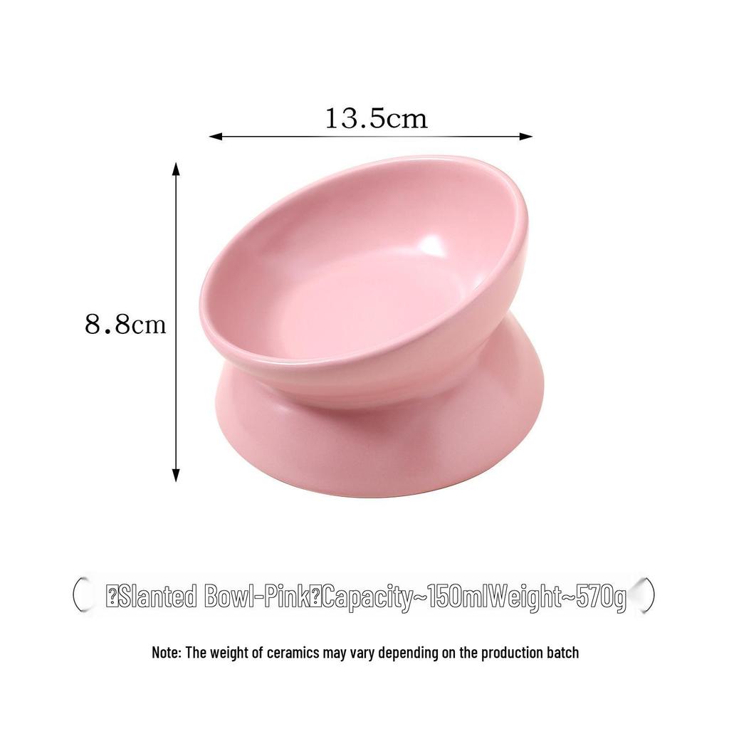 Ergonomic Slanted Pet Bowl for Cats & Dogs