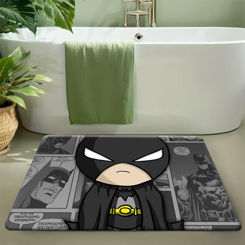 1pc MARVEL Deadpool Bath Mat & Rug Suitable for Bathroom, Non-Slip Large with Iconic Deadpool Poster, Machine Washable Flannel